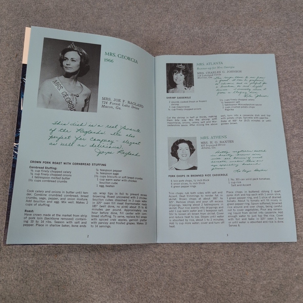 1966 Mrs Georgia Recipe Book Vintage Pageant Finalist Cookbook Atlanta Gas Light - Picture 3 of 3